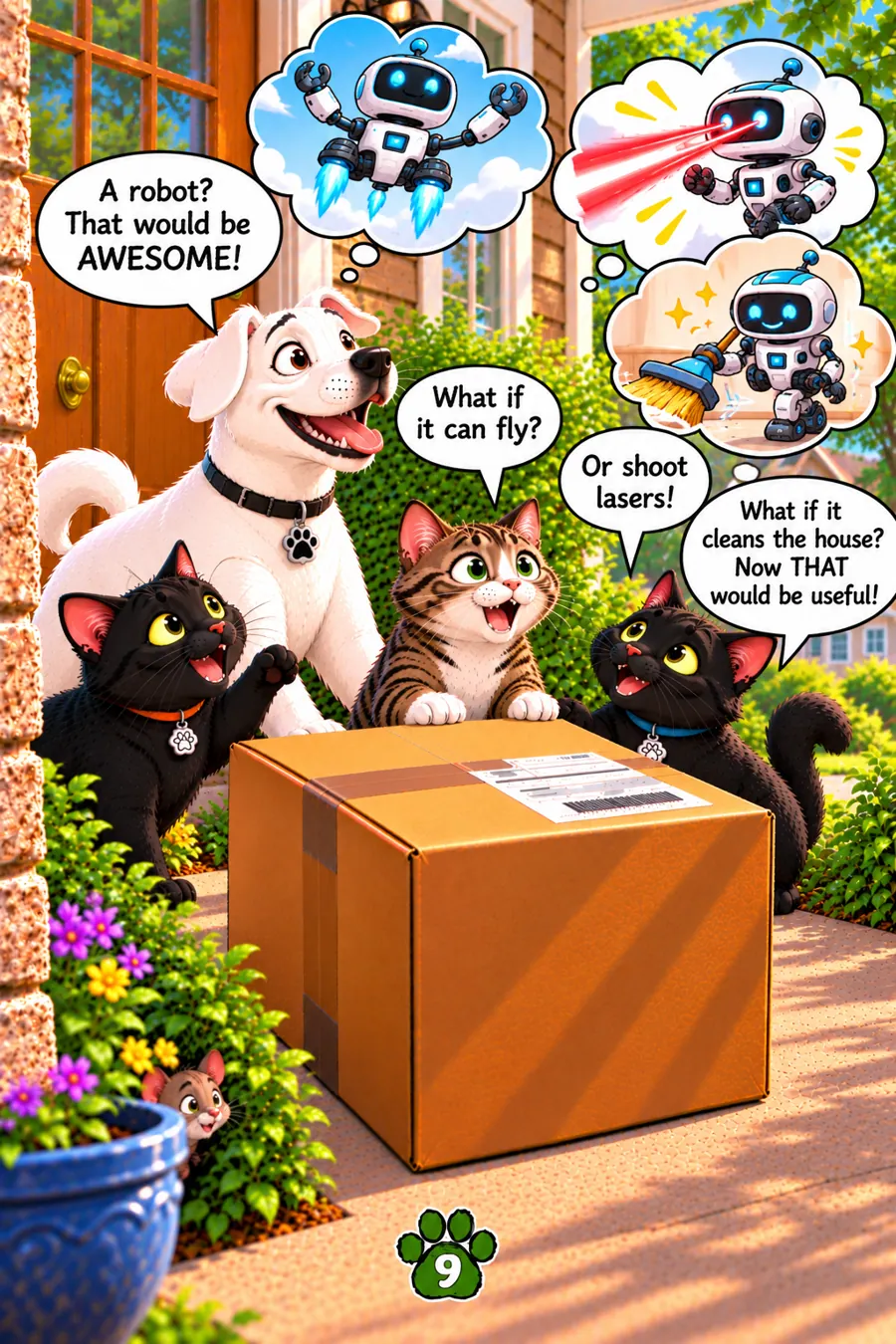 Illustrated preview page 9 from Rex and the Mysterious Box